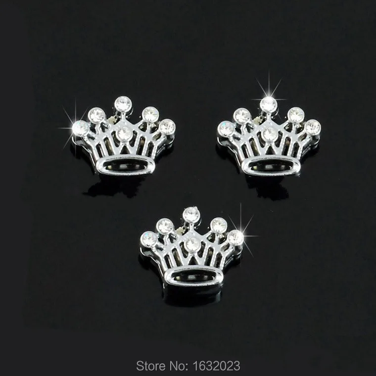 

Hot !! 20PCS/Lot 10MM Crown Slide Charms Silvery Fit for 10mm wristband or bracelet ,Wholesale SC105