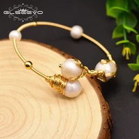 glseevo natural handmade freshwater pearl bracelet adjustable woman bracelet wedding party luxury high jewelry gb0098