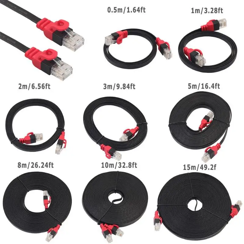 Ethernet кабель плоский дизайн CAT6 плоские кабели RJ45 Lan сетевой Патч корд для