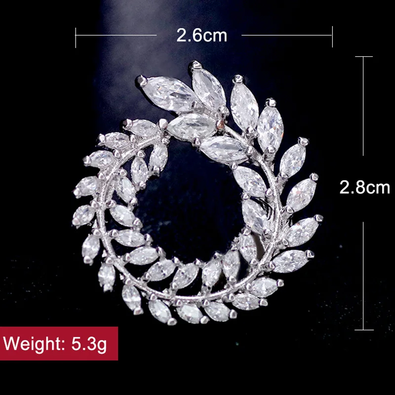 2 цвета прозрачный горный хрусталь брошь с завитками булавка классические листья