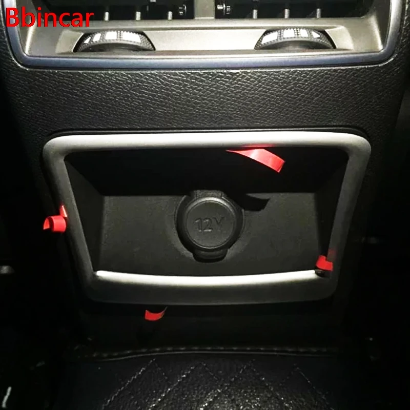 Bbincar для PEUGEOT 308 2014 2015 2016 ABS хромированный задний подлокотник сидения зажигалка Usb