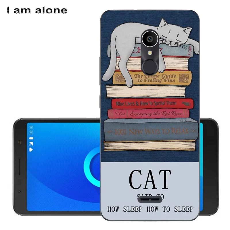 Solf TPU AA46 I am alone Phone Shell For Alcatel 3C 3C Dual 5026D 6.0 inch Solf TPU Fashion Cute Color Paint Mobile Case - Цвет: Solf TPU AA46