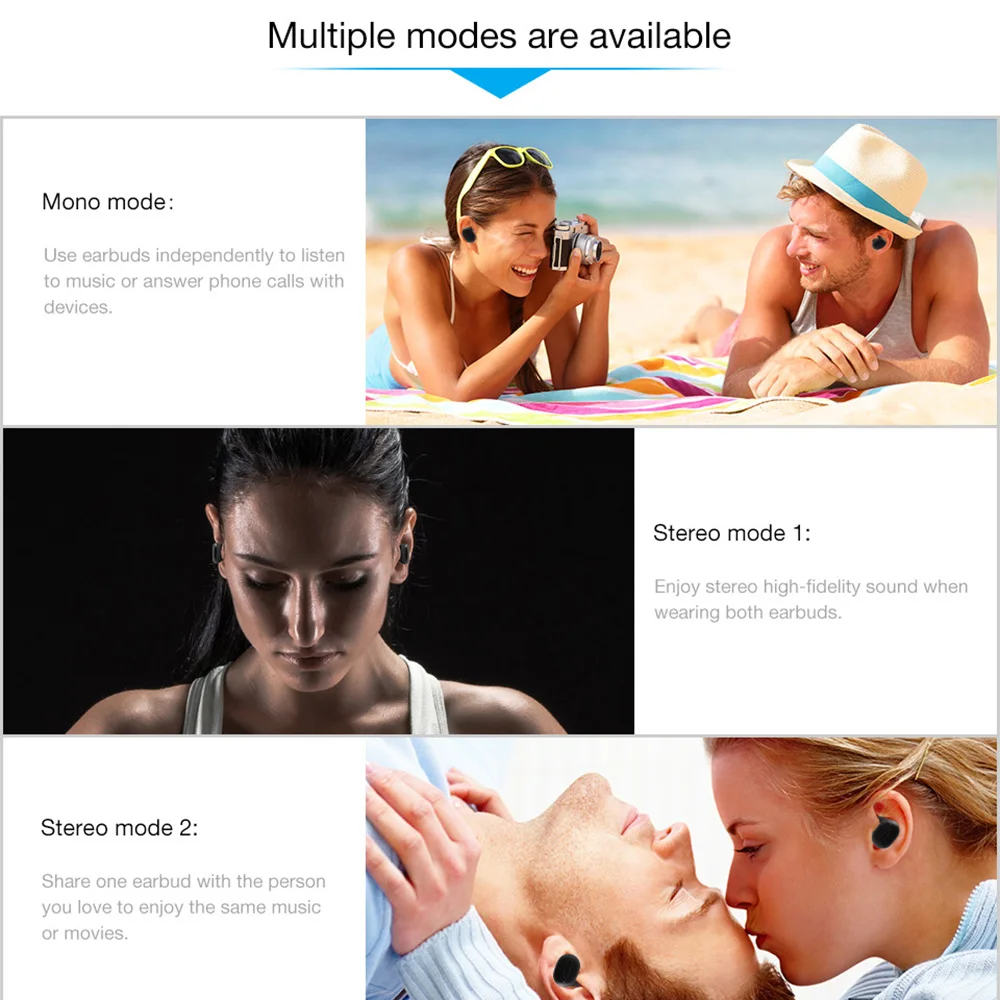 Беспроводные наушники Air TWS стерео гарнитура Bluetooth мини спортивные с портативным