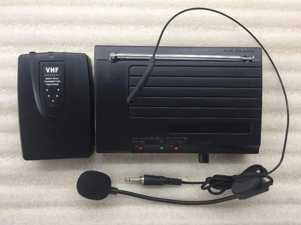 CH 200 беспроводной VHF гарнитура микрофонная система для обучения вечерние магазин