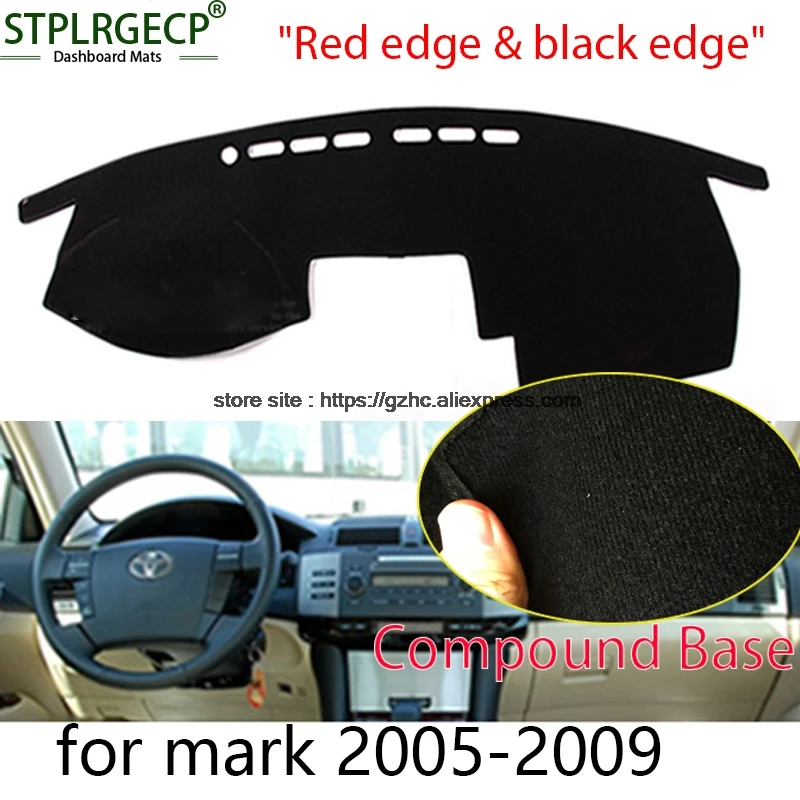 

StplrgeCP For toyota Mark X double layer Car Dashboard Cover Avoid Light Pad Instrument Platform Dash Board Cover Sticker