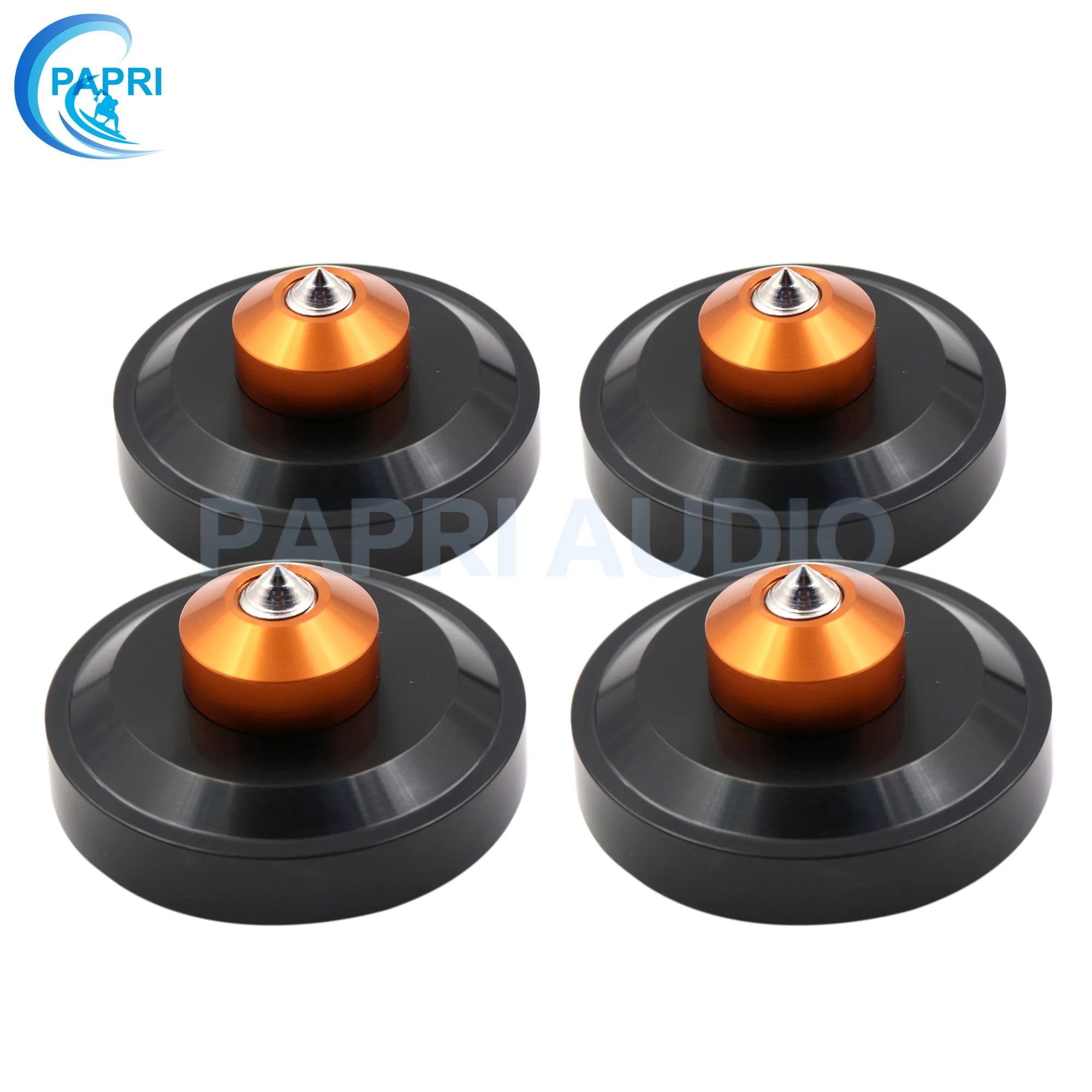 

PAPRI 4PCS 44-26MM Brass Aluminum Alloy Speaker Spike Cone Pad Isolation Base Feet Pads For HIFI Audio Hifi Amplifier CD Player