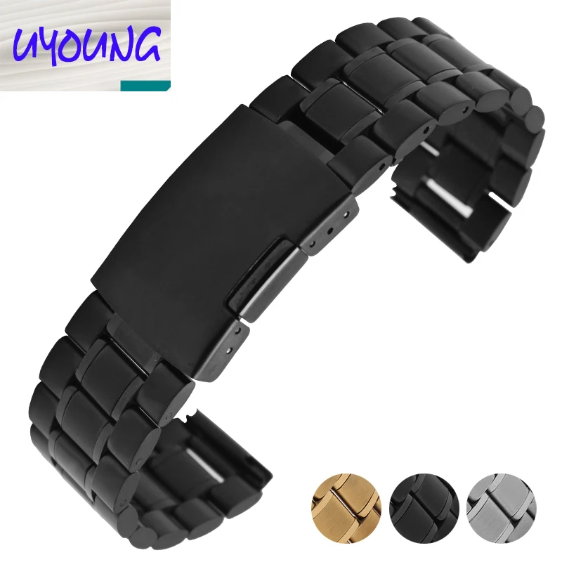 Ремешок для часов Huawei со стальной полосой аксессуары наручных Двойная застежка