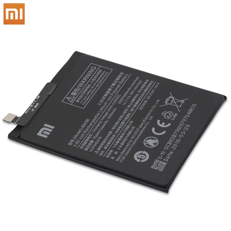 Xiao Mi батарея BM3B для Xiaomi MIX2 сменная 3300 мАч Высокая емкость Оригинальные