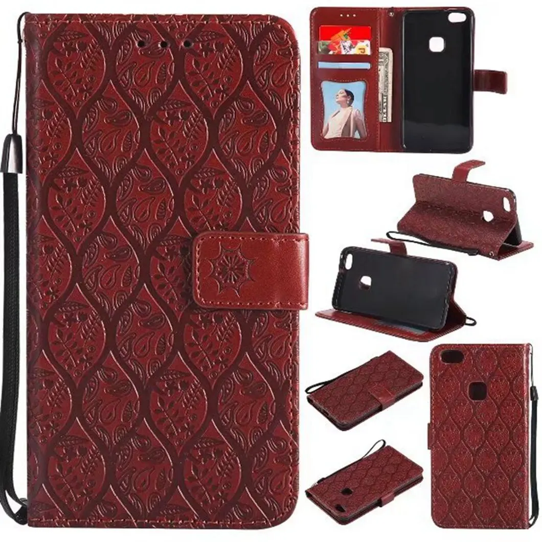 MuTouNiao красный кожаный чехол-книжка из ротанга для huawei P8 P9 P10 P20 Lite GR3 Mini Pro Lite Plus
