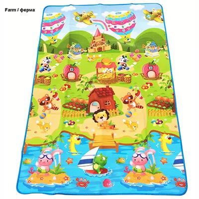 Farm 180*120*0,3 см детский игровой коврик-пазл для ползания, Детский ковер, игрушка для игры в спортзал, развивающий коврик для улицы, мягкий пол из пены Eva - Цвет: Farm