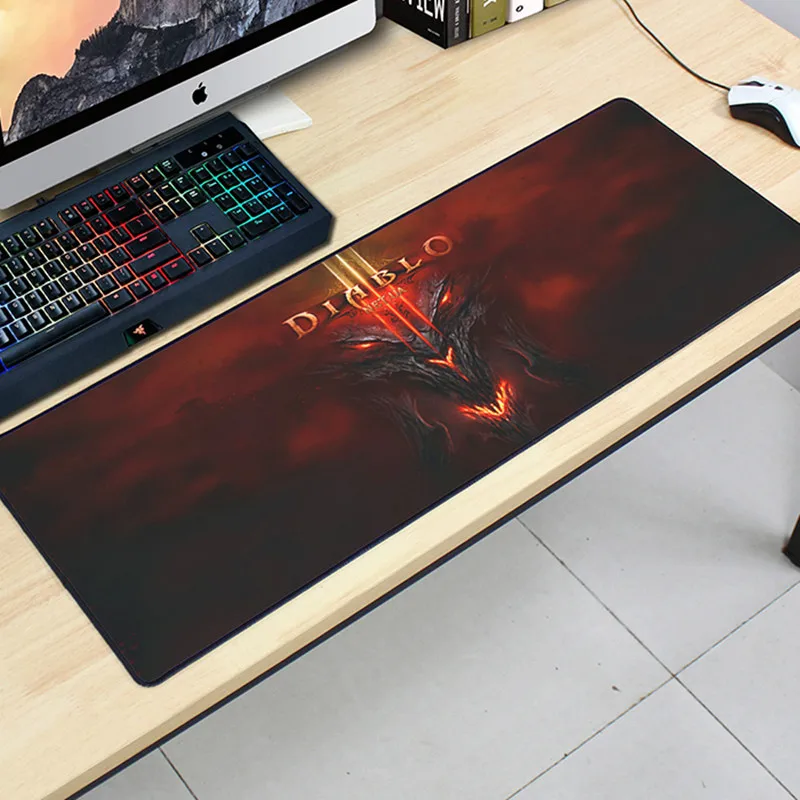 900x400 мм Большой Нескользящий Резиновый компьютерный игровой коврик для мыши с