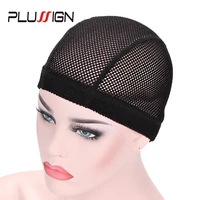 plussign big hole wig cap 6pcs 12pcs wig making caps for crochet mesh dome wig cap for making wigs durable spandex dome cap