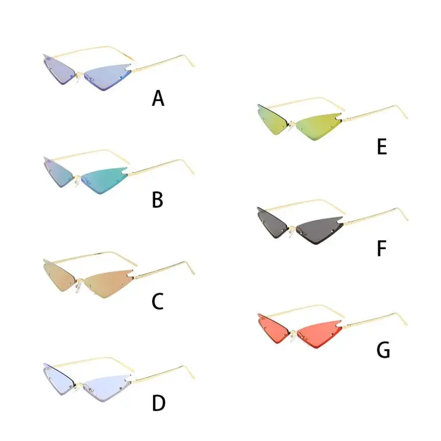 

DROPSHIP 2019 New Arrival Women Man Fashion Vintage Irregular Shape Sunglasses Eyewear Retro Unisex Glass Cat Eye Freeship #J05