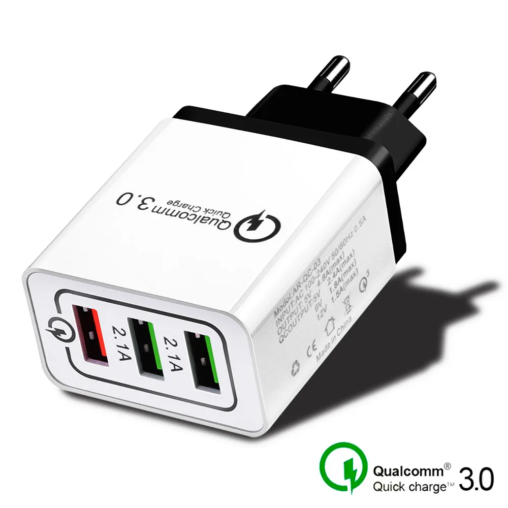 Устройство зарядное сетевое с USB портом и поддержкой быстрой зарядки 3 0