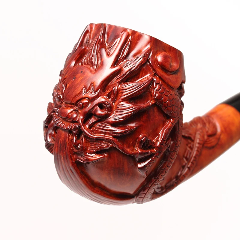 Новинка 2020 курительная трубка ADOUS с китайским драконом ручная работа изогнутая 9