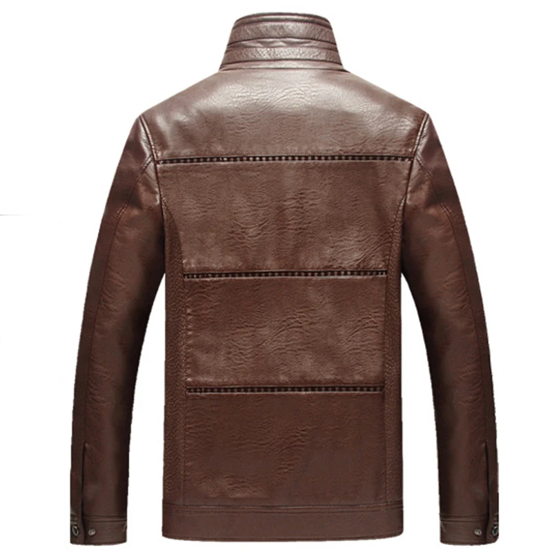 Толстый pu имитация овечьей кожи кожаная куртка Для мужчин модные S зима Кожаные