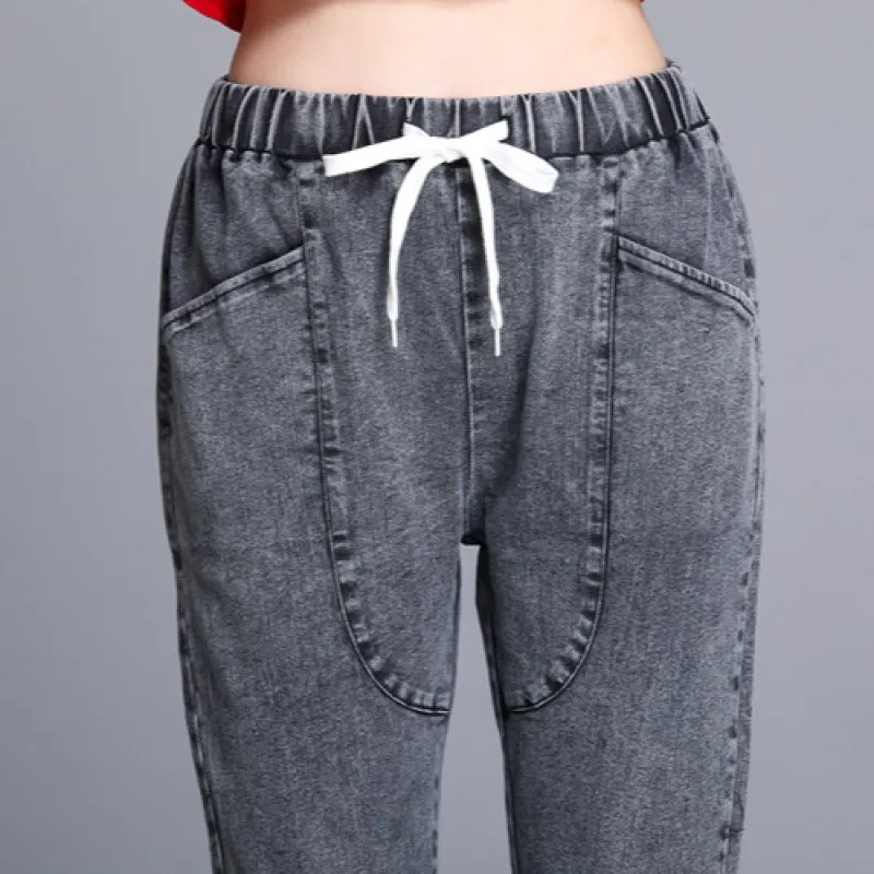 Женские джинсы-карандаш с высокой талией размеры 10XL/9XL/6XL/4XL |