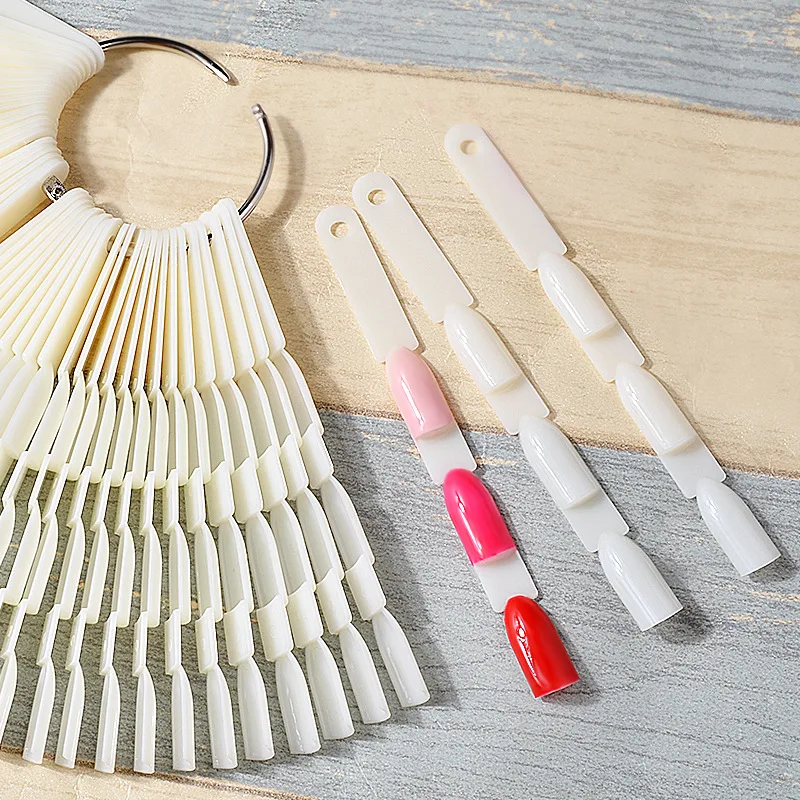 50pcs/set Elegant French Manicure Stiletto Fake Nail Tips Full Cover Acrylic Artificial Transparent/Natural Nails | Красота и