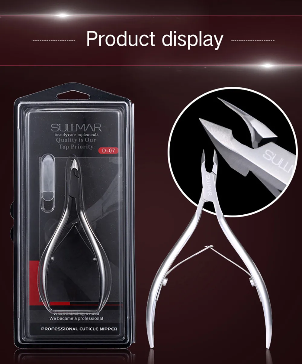 Professional Fingernail Toenail Cuticle Nipper Trimming Stainless Nail inox Clipper Cutter Scissor Plier Manicure ToolFD | Красота и