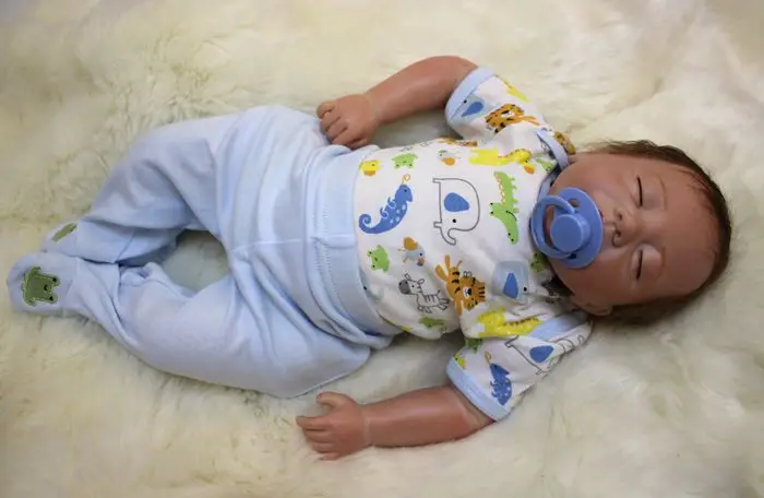 18 inch new design Silicone Reborn Baby Dolls Lifelike Sleeping Newborn Babies Cloth Body girl Play House Bedtime Toy bonecas | Игрушки и
