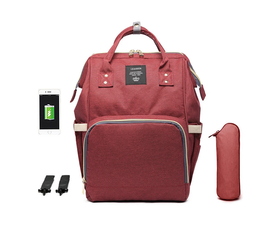 CARCHI модная большая сумка Bcakpack для детей, рюкзак для путешествий, брендовая дизайнерская сумка для кормления, рюкзак для мамы, женские сумки для ухода за собой - Цвет: red