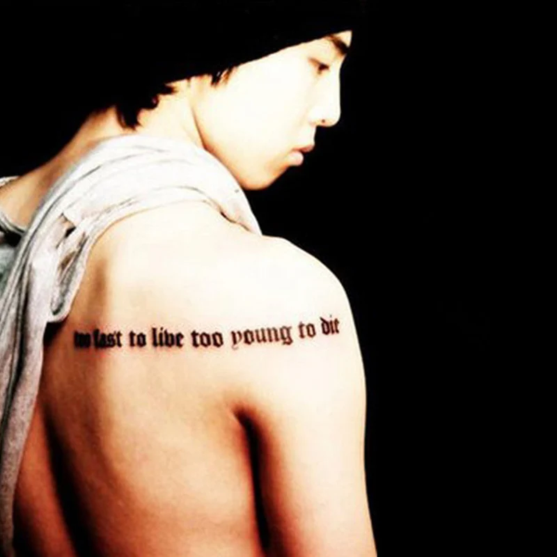 2 шт./лот оригинальные английские пословицы черные поддельные временные