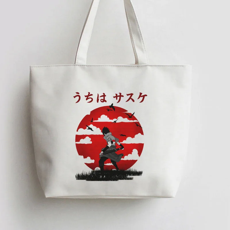 Naruto Uchiha Sasuke and Itachi японское аниме холщовые сумки тоут женская сумка