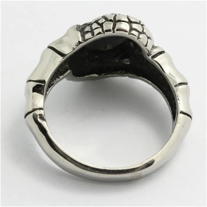 1pc Fashion Design 316L Stainless Steel Big Black Stone Punk Style Hot Ring Wholesale Price | Украшения и аксессуары
