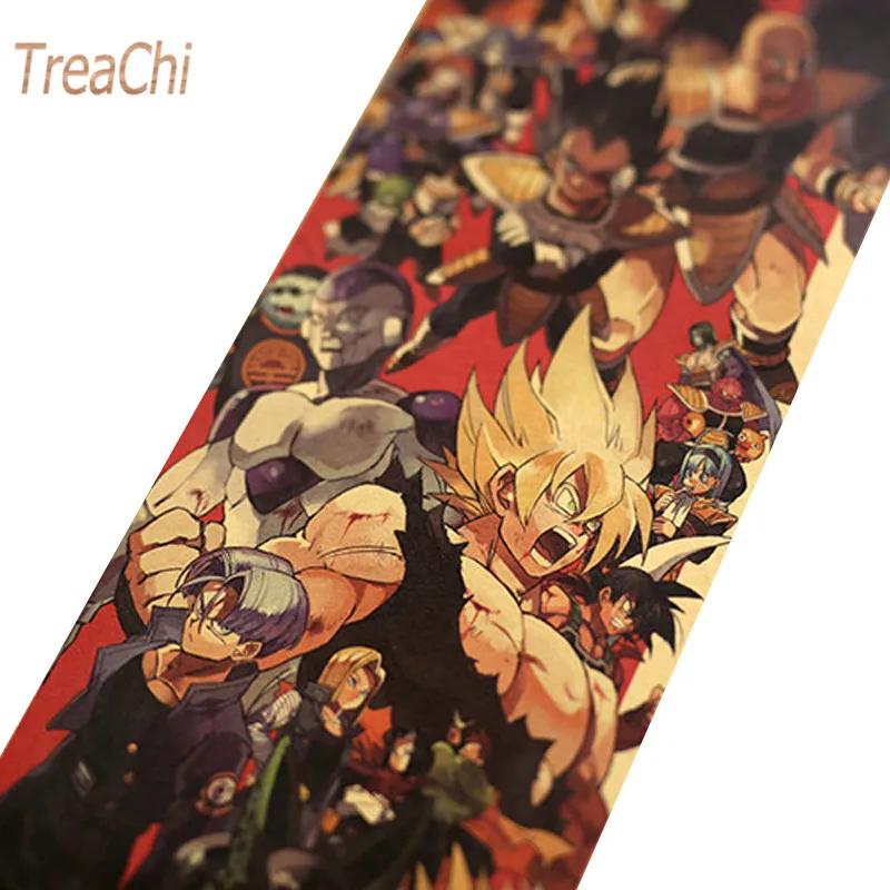 Dragon Ball Z плакат Гоку Постер Мультфильма фильма крафт Бумага ретро постер декоративная настенная наклейка, украшение для дома
