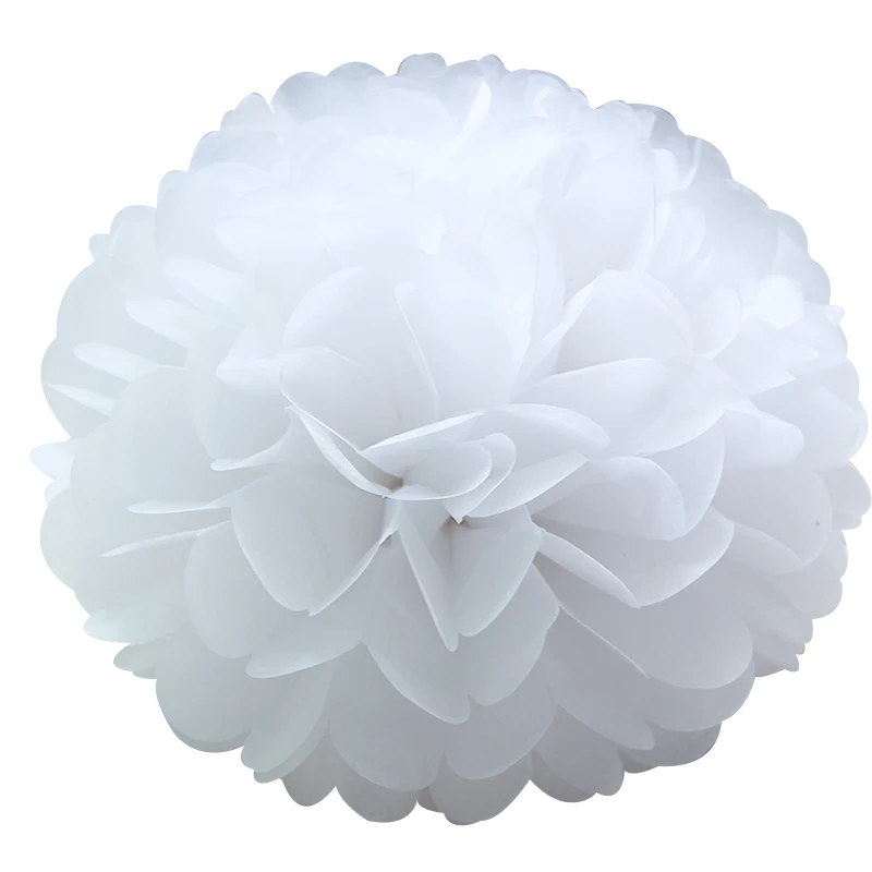 25cm Paper flowers W Белые тематические стильные вечерние Свадебные DIY лента для украшения/бумажный фонарь/зонтик/воздушный шар искусственные розы гортензии Цветочные шары - Цвет: 25cm Paper flowers W