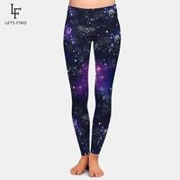 letsfind fashion new arrival 3d galaxy digital print girl leggings sexy women high waist pants high elastic plus size leggings