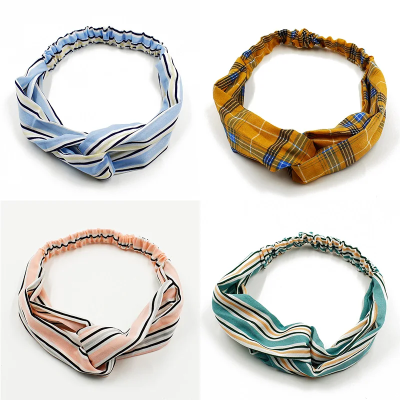 

Fashion Women Knot Flower Headband Cross Turban Elastic Hairbands Headwrap Girls Hair Accessories Hair bands for Women Bandanas