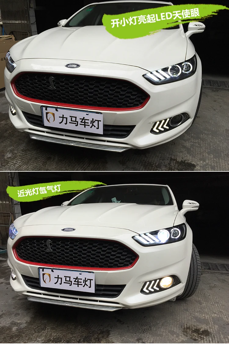 Автомобильный Стайлинг для Ford Mondeo 2013- светодиодный фонарь для нового Fusion Головной фонарь динамический сигнал поворота светодиодный DRL Bi-Xenon HID