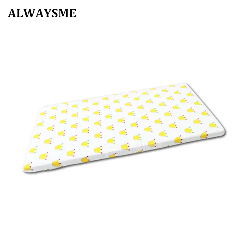 ALWAYSME, универсальная детская кроватка, подходит для большинства стандартных кроватей, 70x130, 60x120, 65x130, с принтом, хлопок, трикотаж, домашний текстиль, простыни, покрывала, матрас - Цвет: Crown