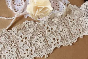 Винтажная хлопковая кружевная отделка белого цвета античное кружево ретро