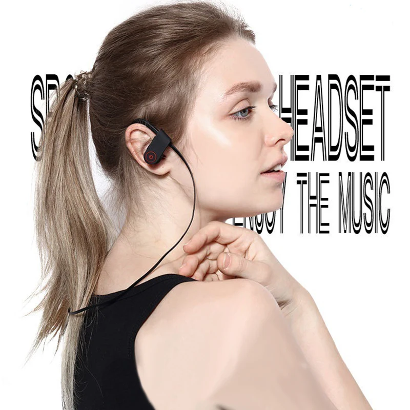 Беспроводные Bluetooth наушники супер бас Спортивная гарнитура Sweatproof Наушники