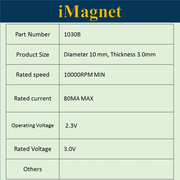 1030B 5 шт./лот Вибрационный двигатель плоская кнопка типа Moteur 10*3 мм для мобильных