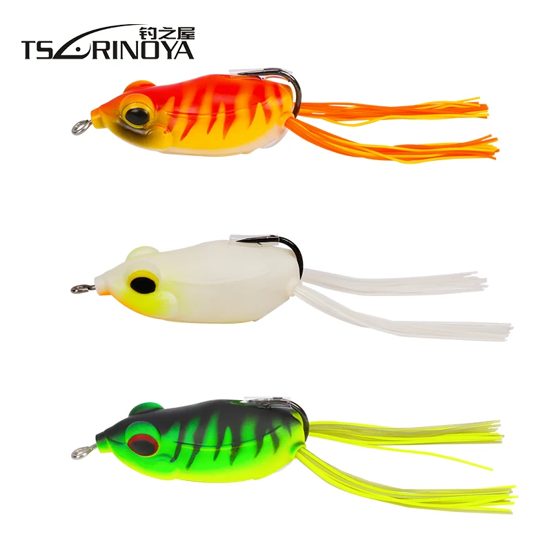 TSURINOYA 3 шт. приманка лягушка 65 мм 13 5 г Topwater рыболовная Лягушка один VMC крючок Isca