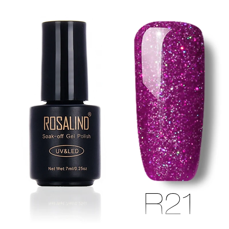R21 ROSALIND 1 шт. Гель-лак для ногтей Радужный стиль Серия УФ-гель замачивающийся Полупостоянный лак для ногтей Маникюр Красота - Цвет: R21