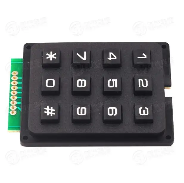 MCU keyboard / button matrix 3 * 4 12 keys 16 industrial row scan | Электроника