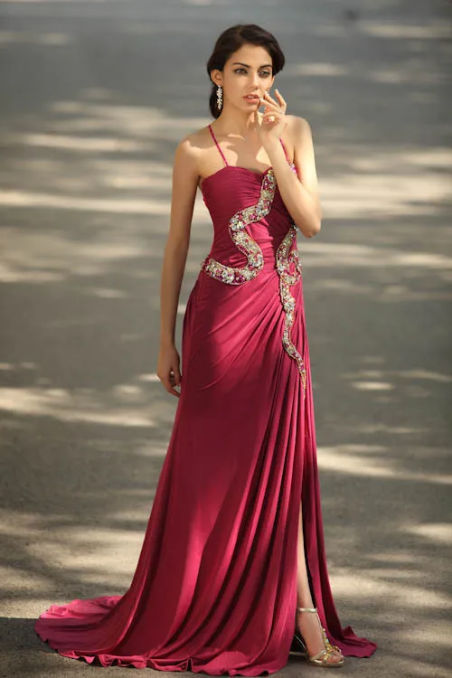 2015 evening gown sweetheart neck backless sleeveless off the shoulder floorth lengtn dress split infront | Свадьбы и торжества