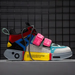 Мужские осенние кроссовки с высоким берцем, повседневные Дизайнерские кроссовки белого цвета в стиле хип-хоп