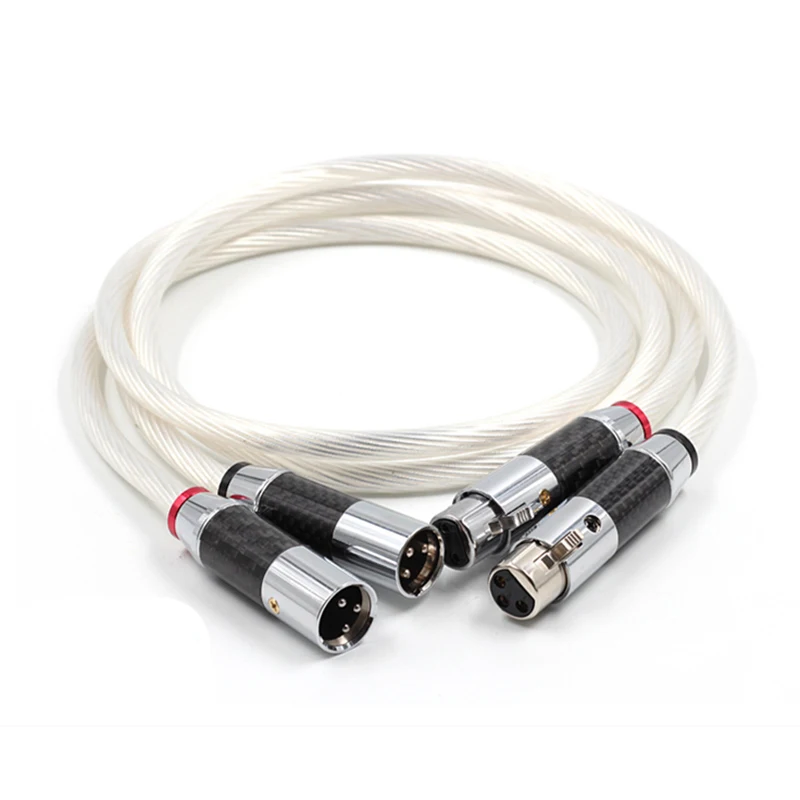 Yter NightHawk 7N PHOCC Чистая медь серебристый Плетеный Auio XLR Intereconnect кабель с