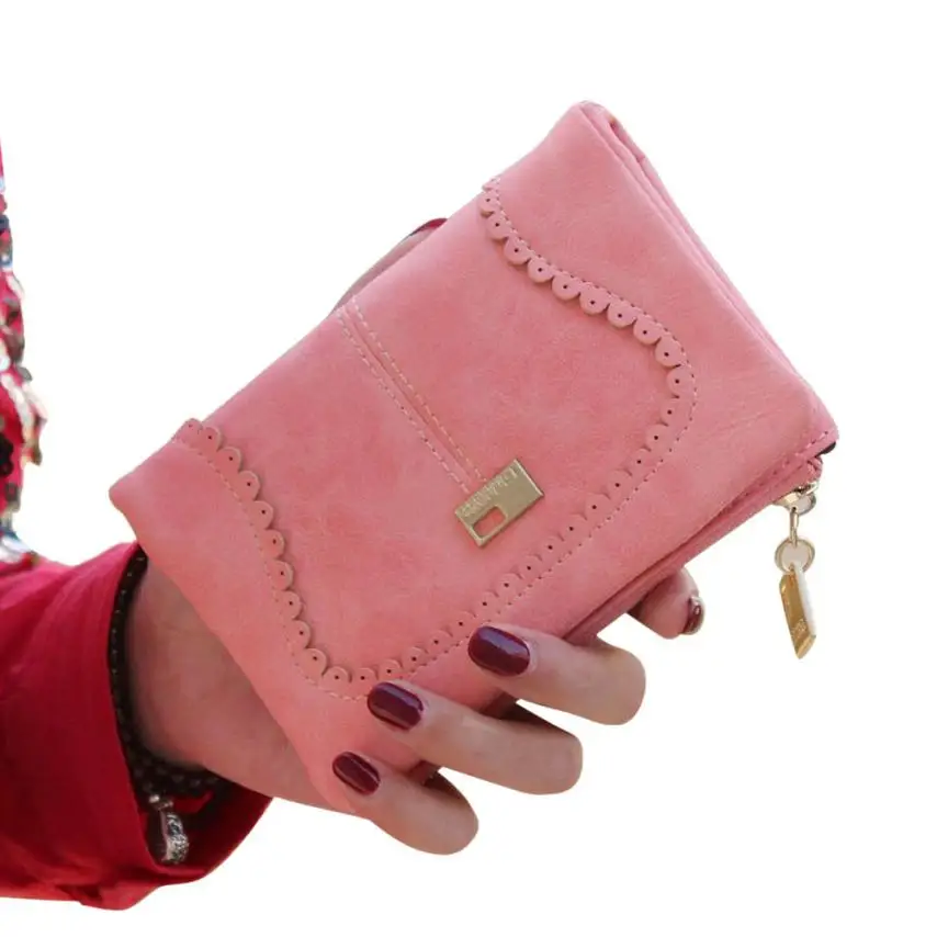 New Fashion Women's Wallet Famous Designers Brand Women Grind Arenaceous Leather Zip Around Purse Card Money Bag | Багаж и сумки
