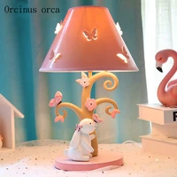 cartoon creation rabbit desk lamp girl bedroom princess room childrens room lamp lovely led animal table lamp free shipping