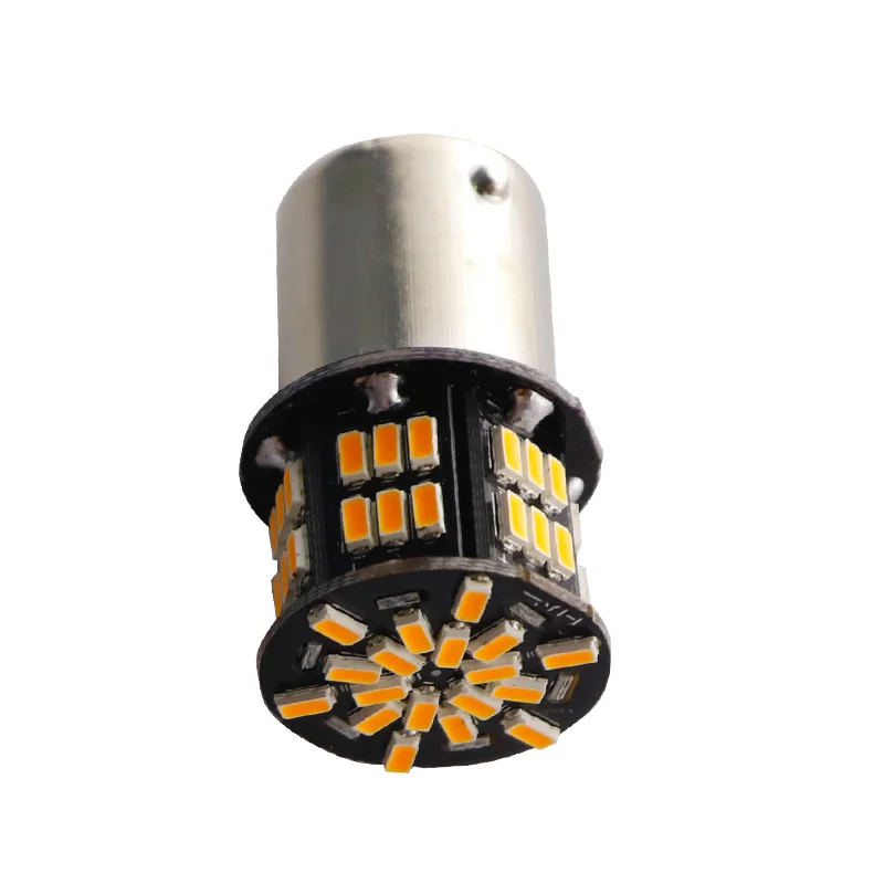 100 шт. 1157 BAY15D 54 светодиод 3014 smd лампы 1156 ba15s bau15s автостайлинг СВЕТОДИОДНЫЕ