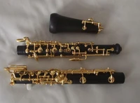 excellent semiautomatic ebony wood oboe c key gold plated