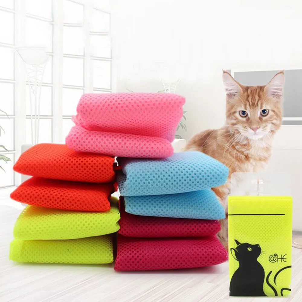 Сумка для ухода за кошками и когтями сумка купания без укусов сетчатая Прямая