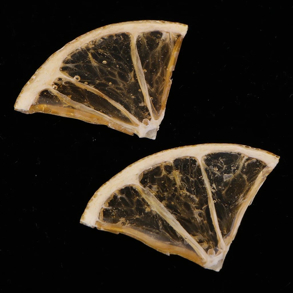 2 шт. засушенные апельсиновые ломтики с покрытием из жидкой смолы | Украшения и