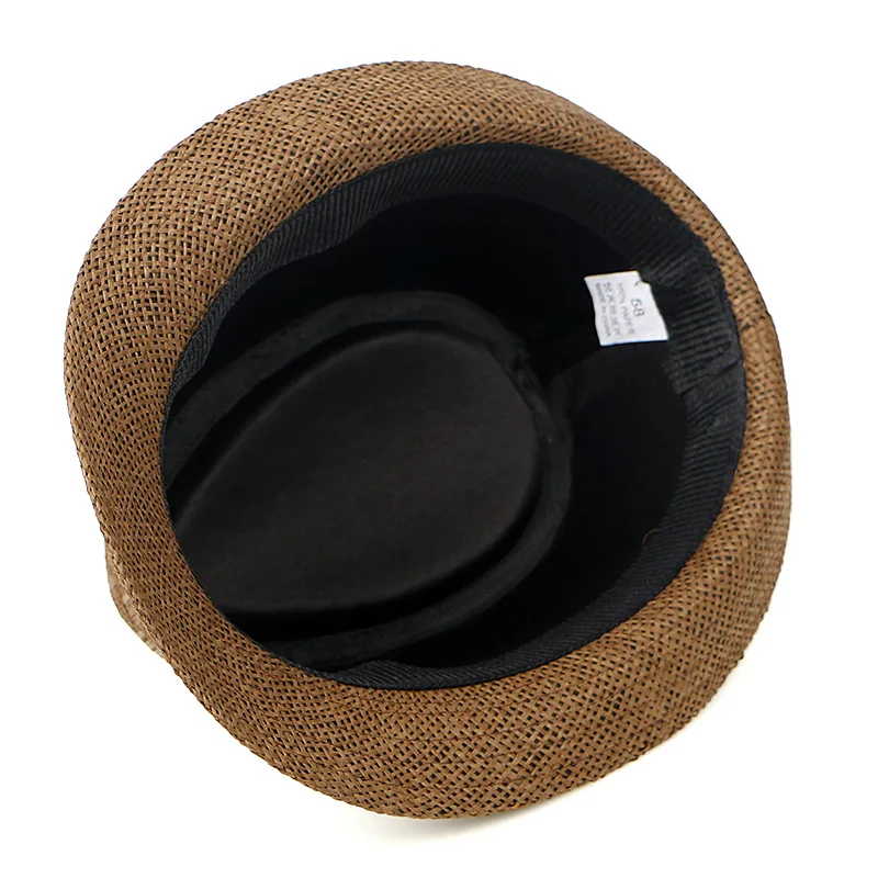 Шляпа мужская соломенная в ковбойском стиле модная однотонная пляжная Панама